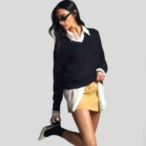 Anthropologie Women V Neck black sweater
